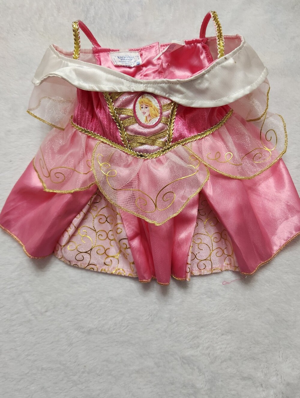 Build A Bear Workshop Disney Princess Aurora Sleeping Beauty Dress Pink Satin